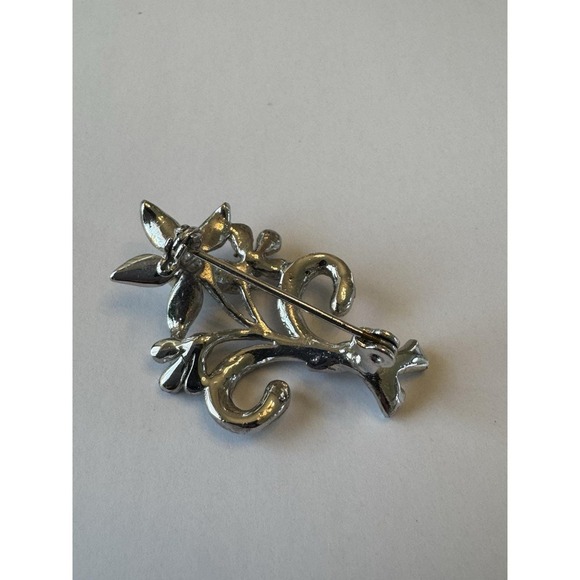 1940s Flower Marcasite Cultured‎ Pearl Brooches - Picture 4 of 8